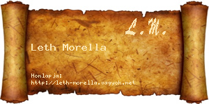 Leth Morella névjegykártya